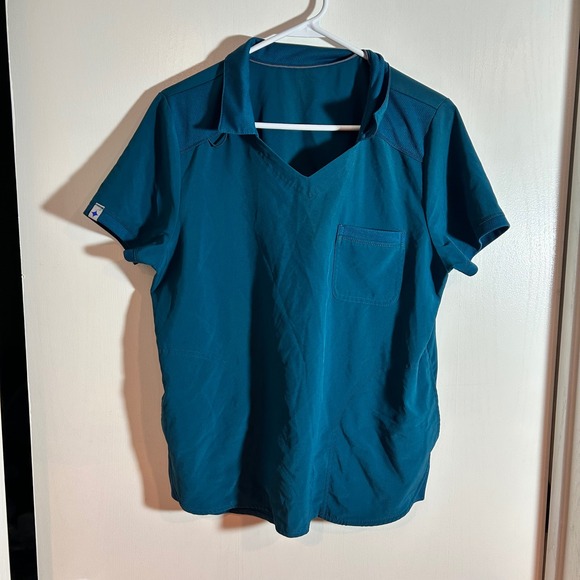 Scrubstar Tops - Scrubstar Womens Scrub Top Medium Deep Slate V Neck Short‎ Sleeve Pocket